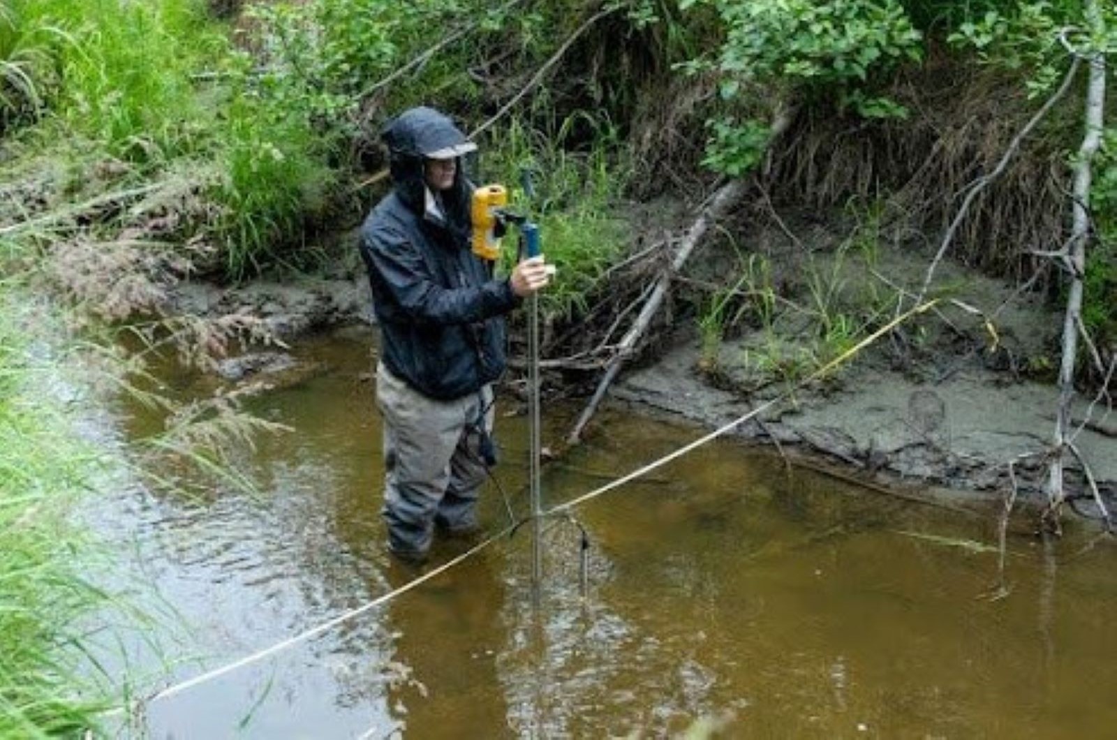 Measuring stream flow in watersheds where permafrost is thawing
