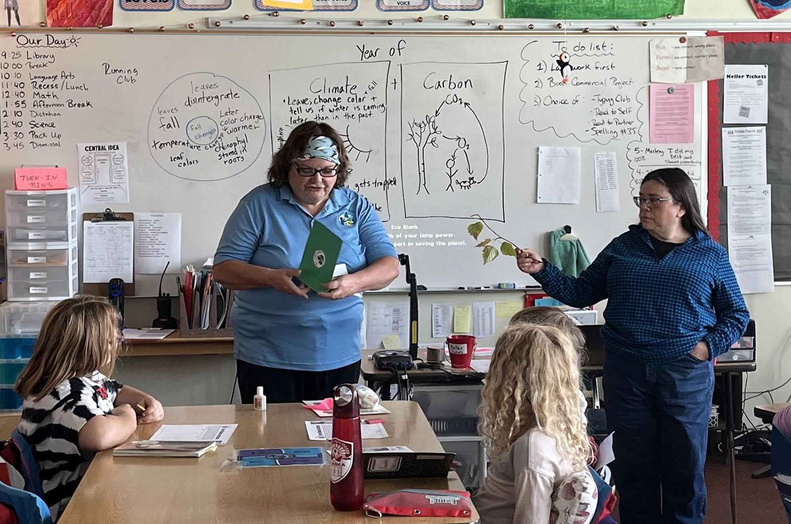 Students learn to track leaf phenology through the Schoolyard LTER program.